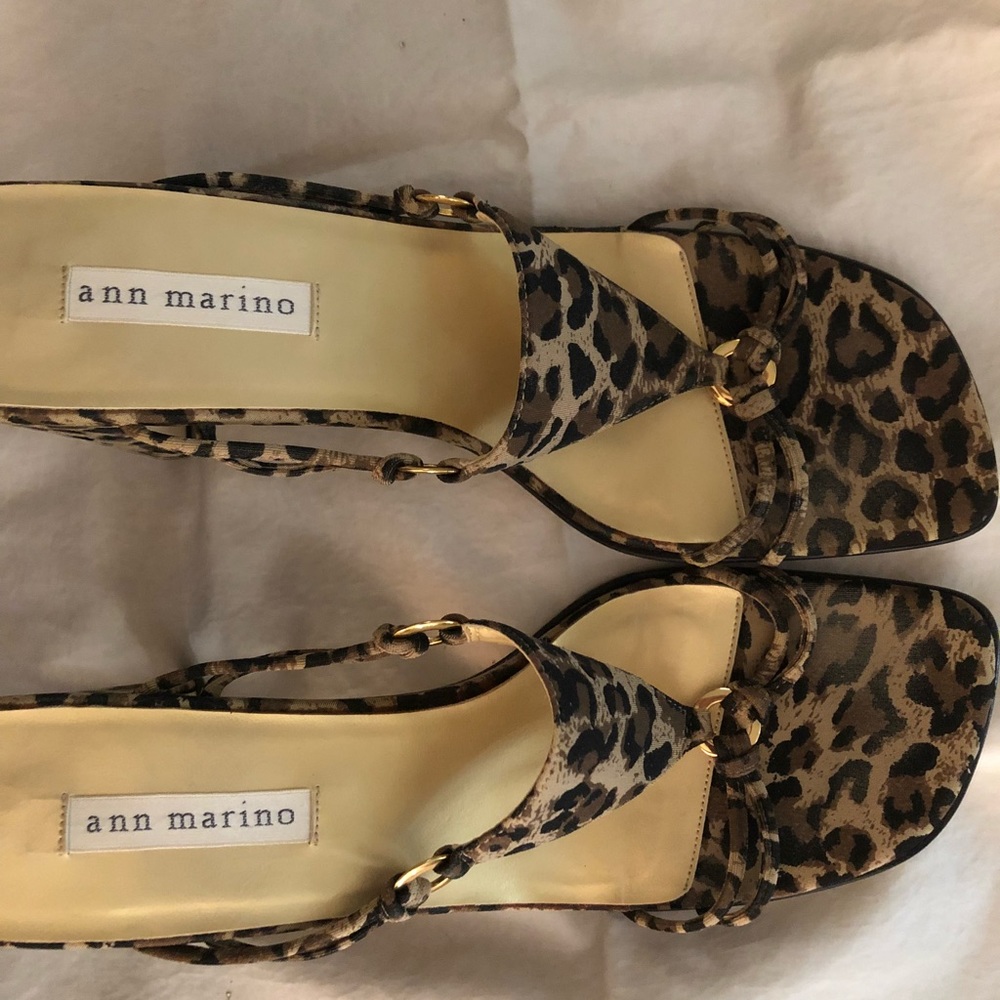 Ann Marino Animal Print Sandals